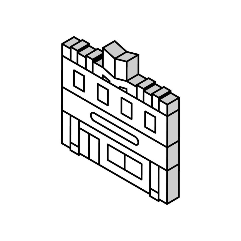 libro club tienda isométrica icono vector ilustración