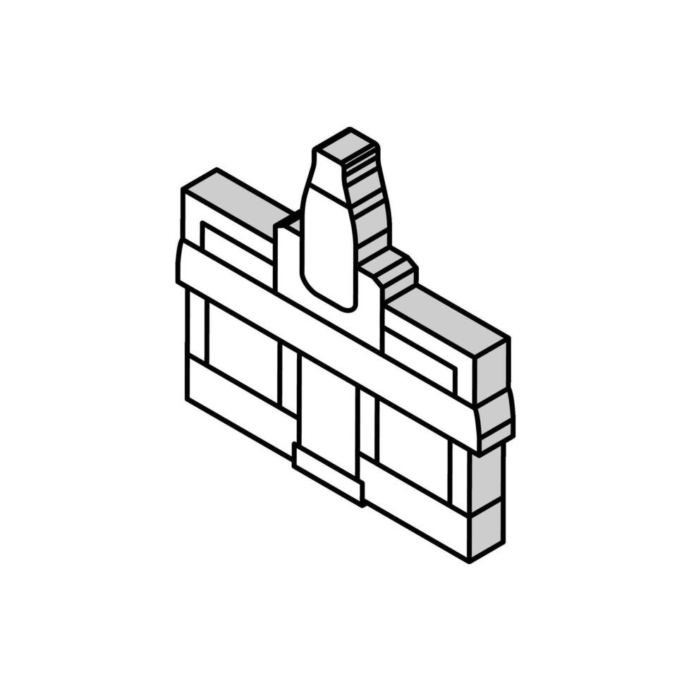 dairy shop isometric icon vector illustration
