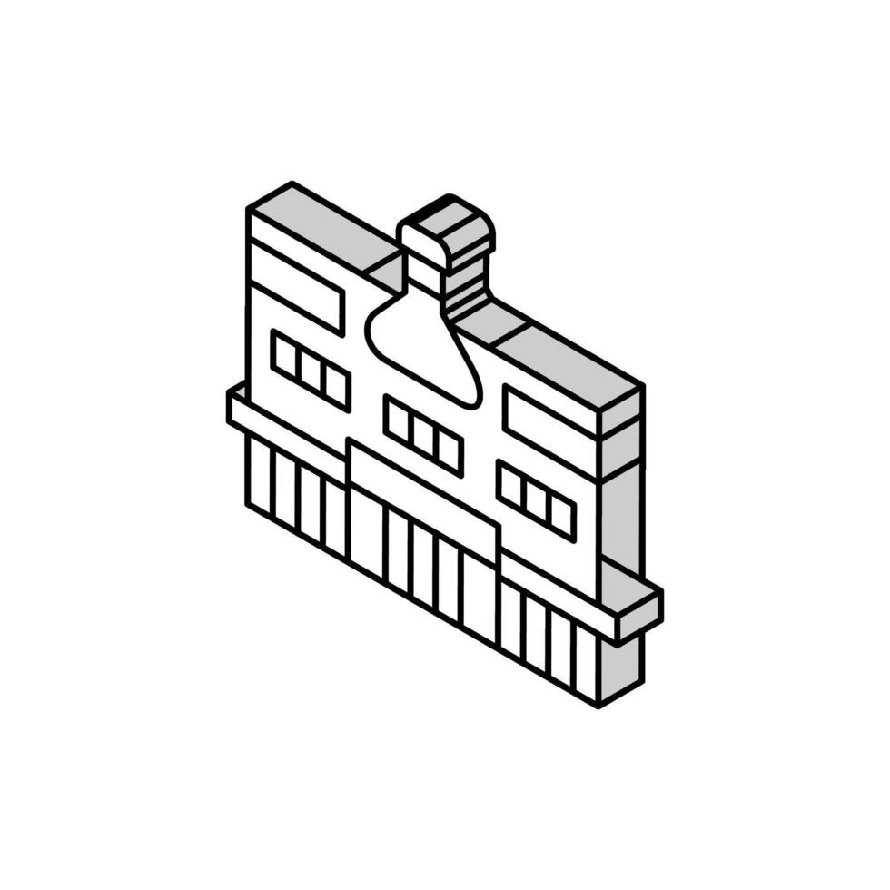 cadena Tienda isométrica icono vector ilustración