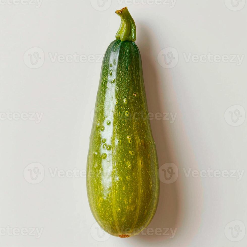 AI generated Garden vegetables, cucumbers on a white isolated background - AI generated image photo