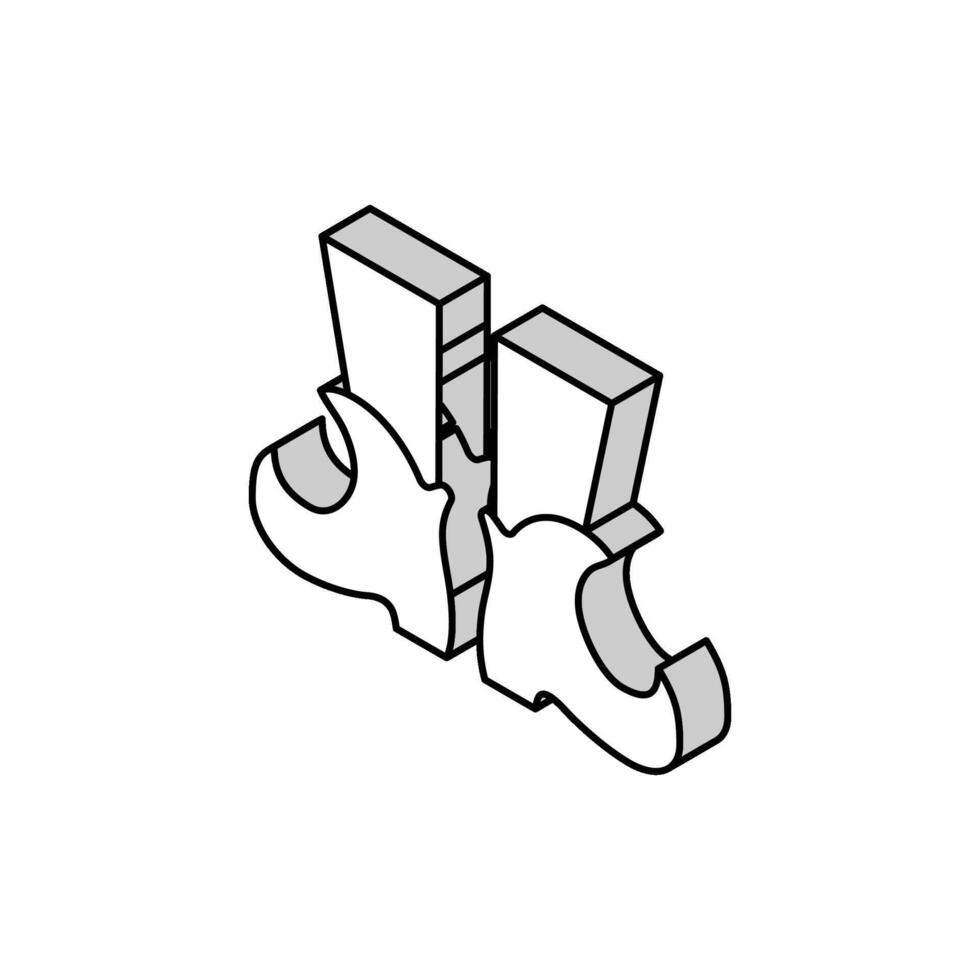 leg elf funny isometric icon vector illustration