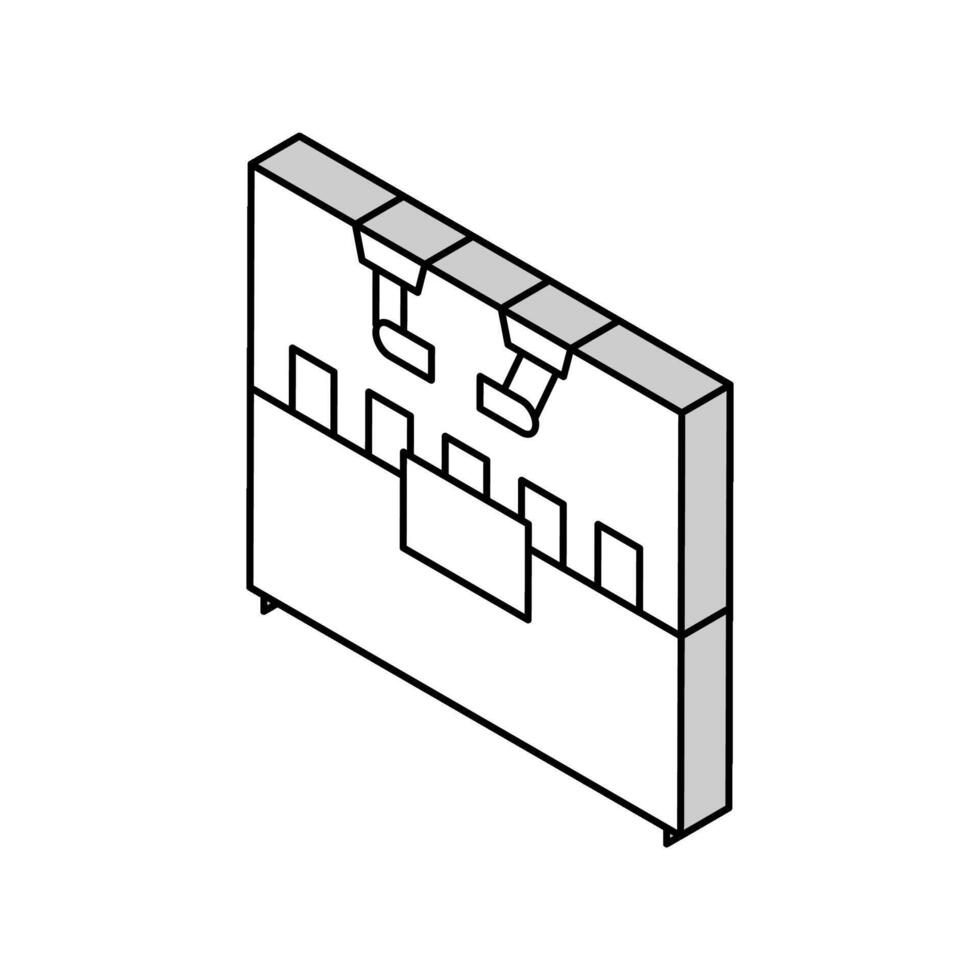 medical manufacturing pills equipment isometric icon vector illustration