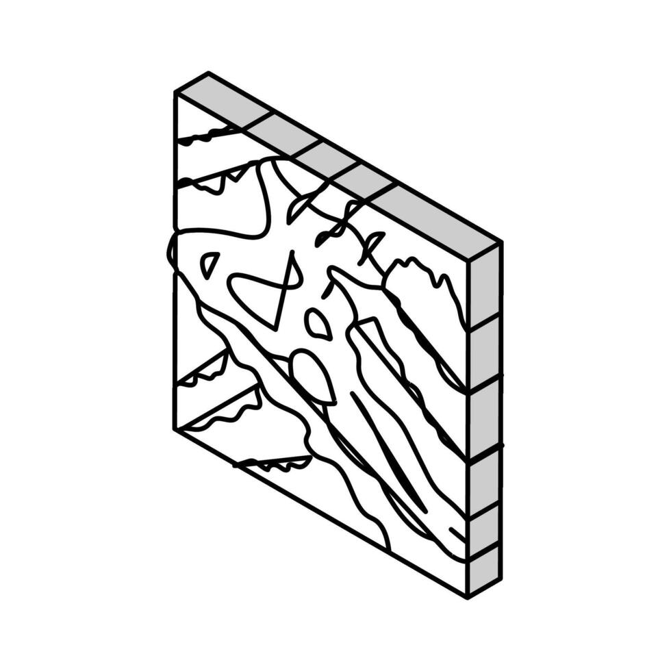 lava fluir isométrica icono vector ilustración