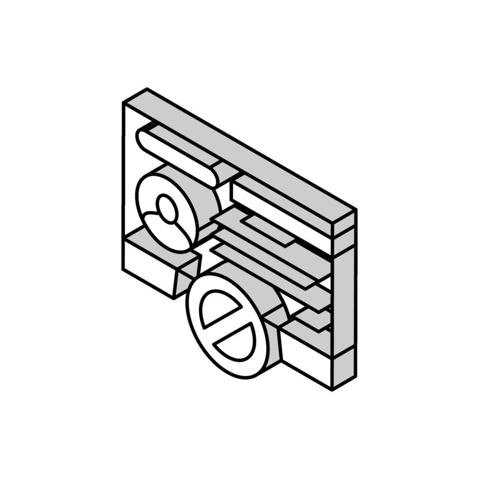 license cancel isometric icon vector illustration