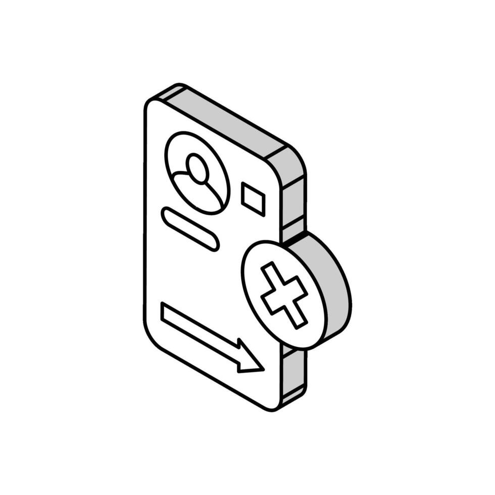 request closed isometric icon vector illustration
