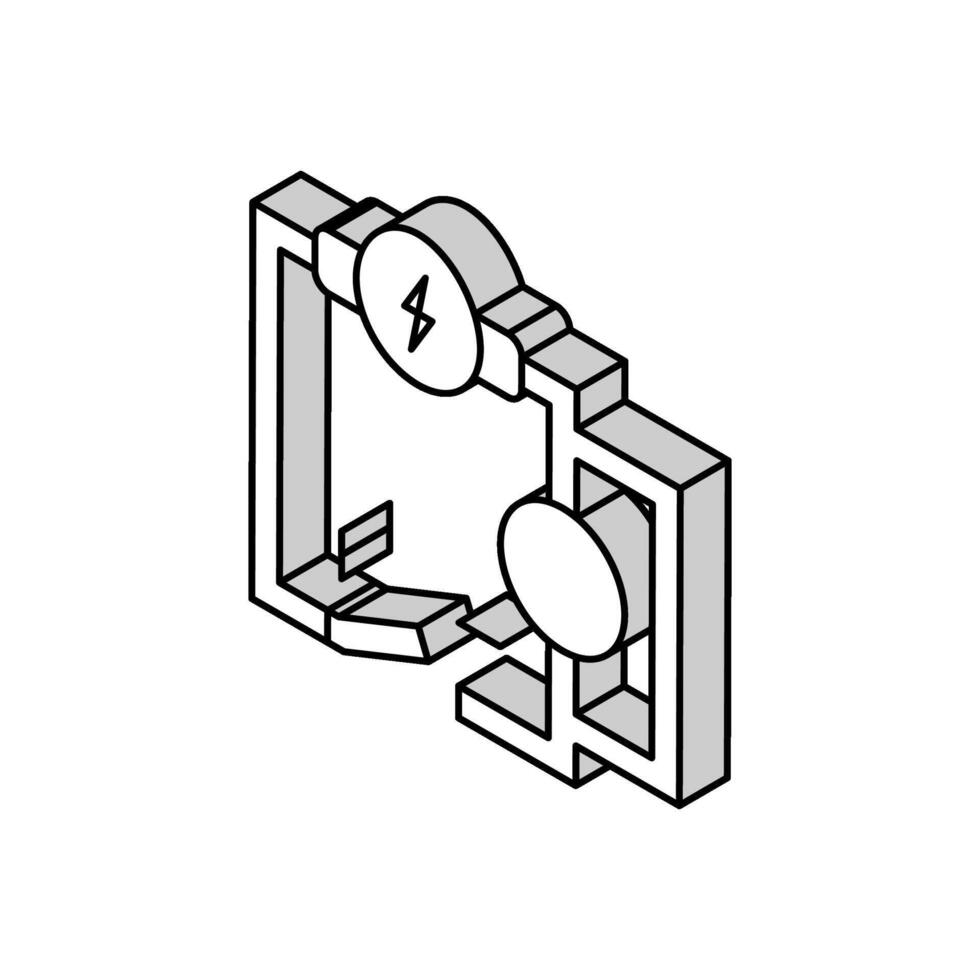 destornillador y llave inglesa herramienta trabajo isométrica icono vector ilustración