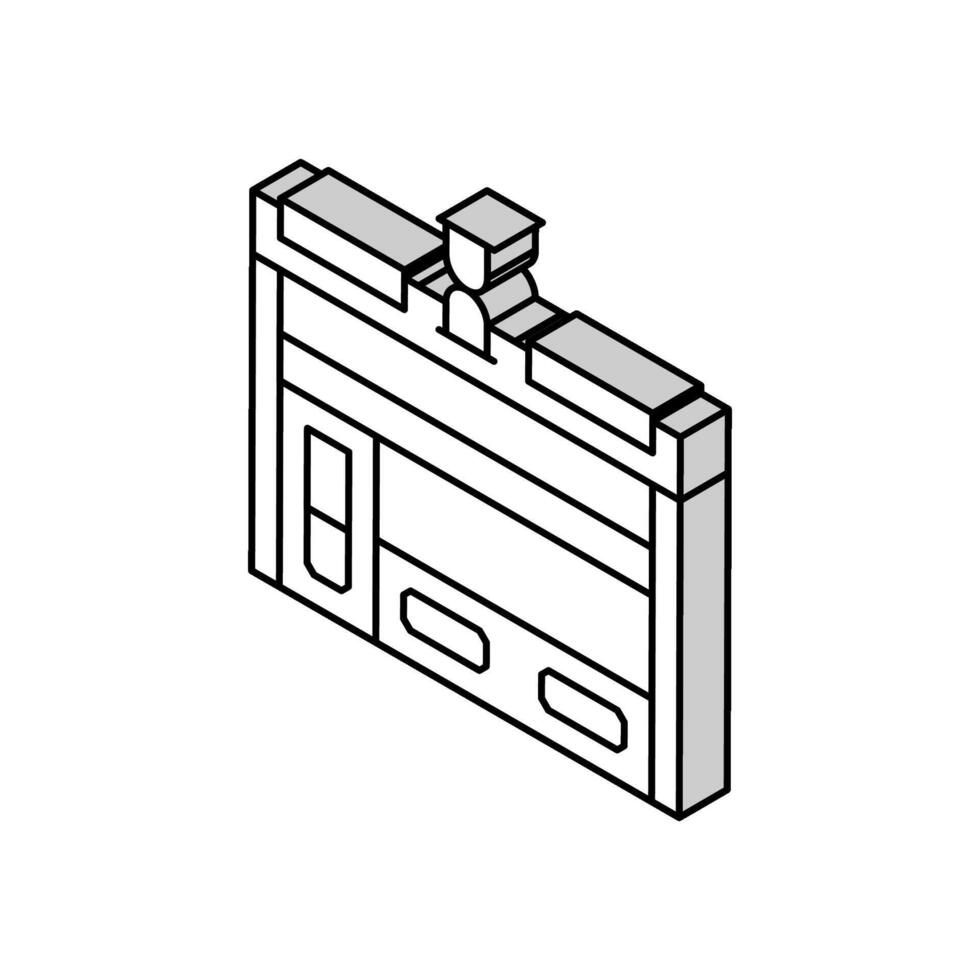 junk shop shop isometric icon vector illustration