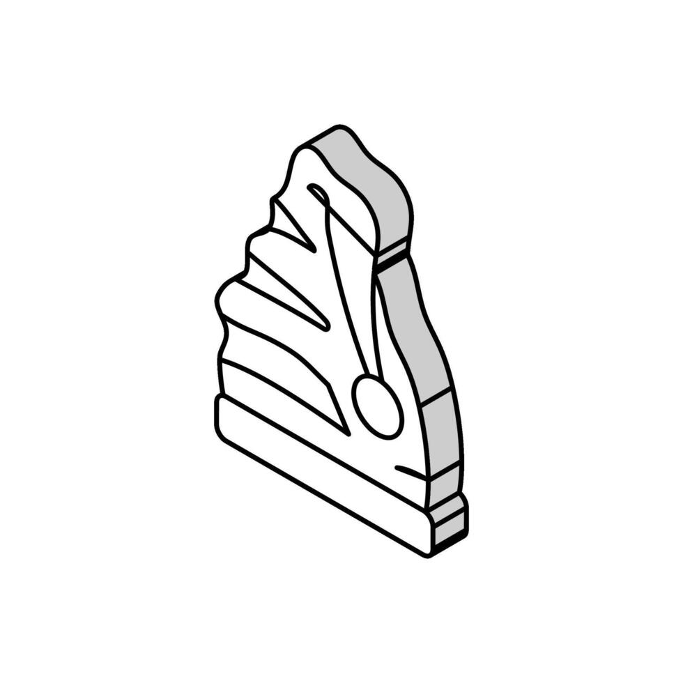 hat elf cute xmas isometric icon vector illustration