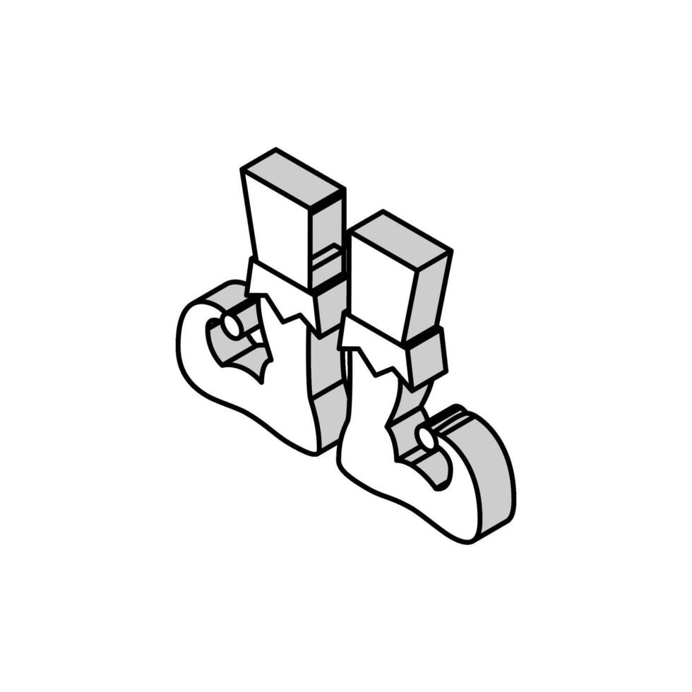 leg elf cute isometric icon vector illustration