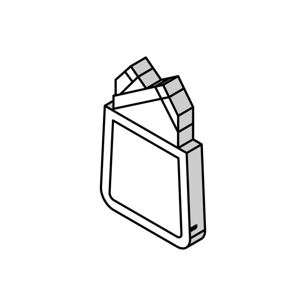 pocket square hipster retro isometric icon vector illustration