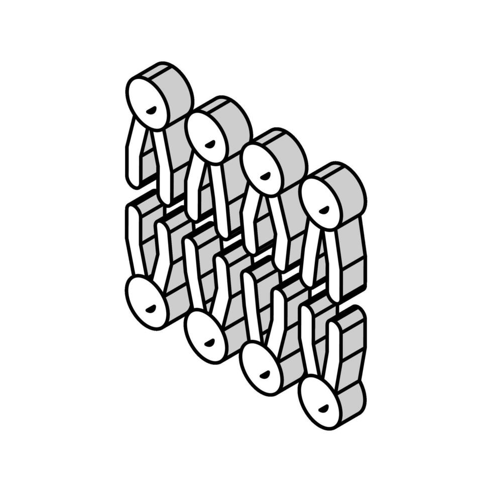 lípido membrana bioquímica isométrica icono vector ilustración