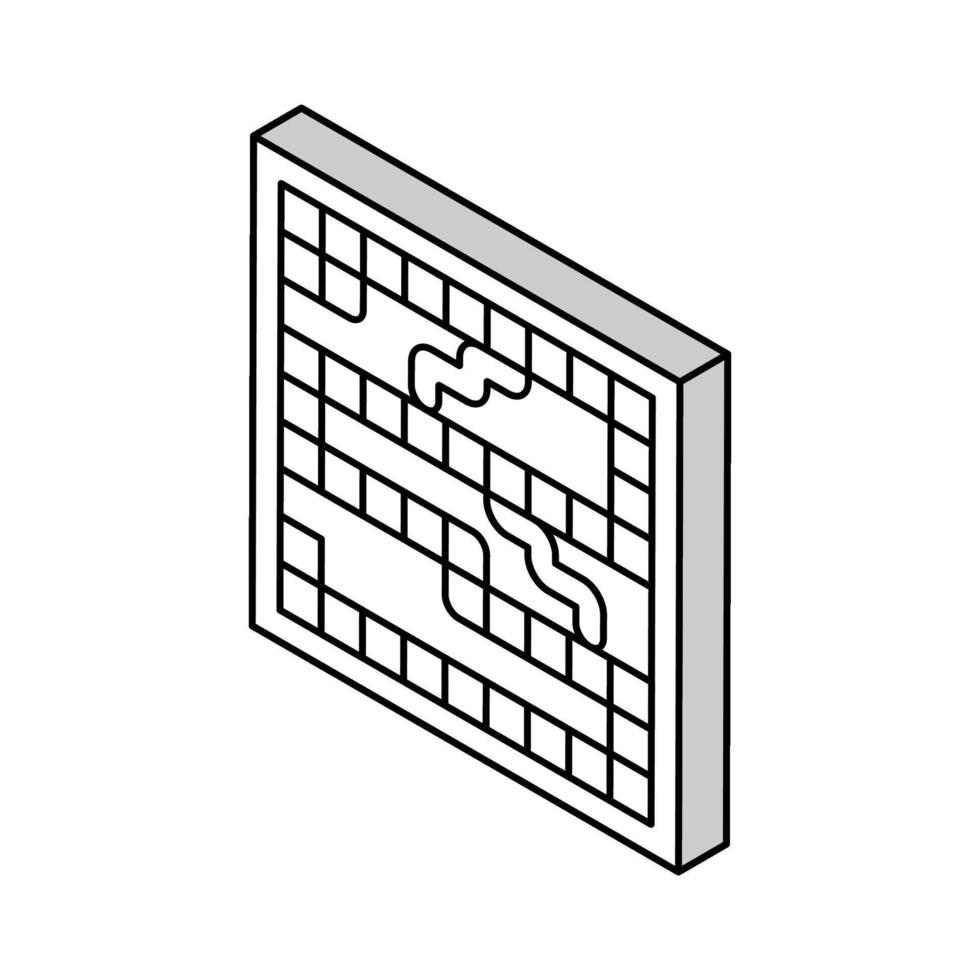 snakes and ladders game board table isometric icon vector illustration