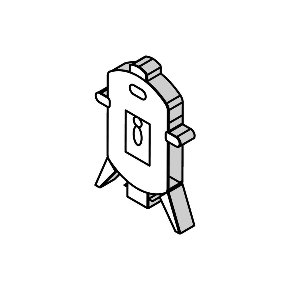 smoker steak isometric icon vector illustration