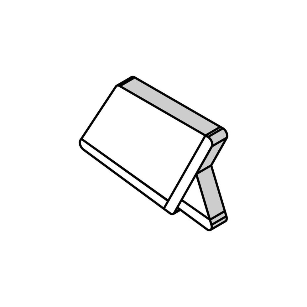 tablet gaming isometric icon vector illustration
