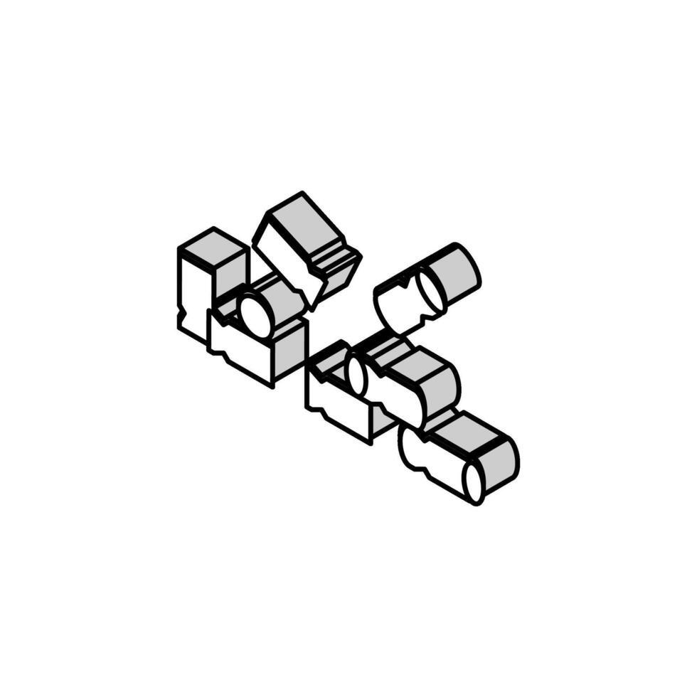 bala caja crimen isométrica icono vector ilustración