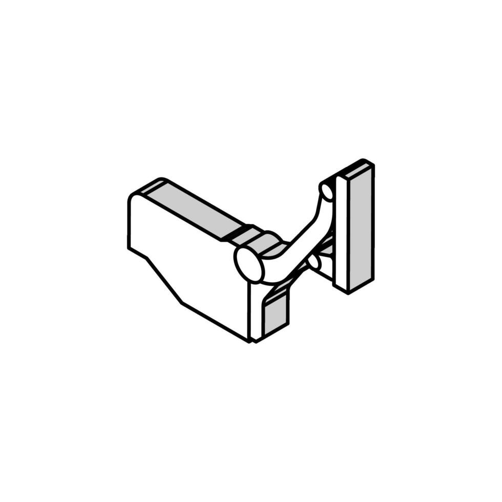 lift up fitting system hardware furniture fitting isometric icon vector illustration