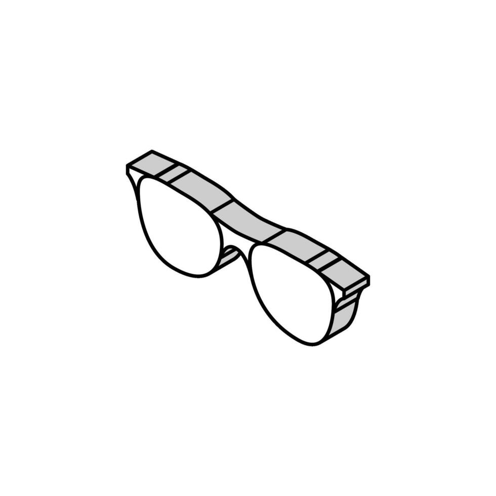 glasses hipster retro isometric icon vector illustration