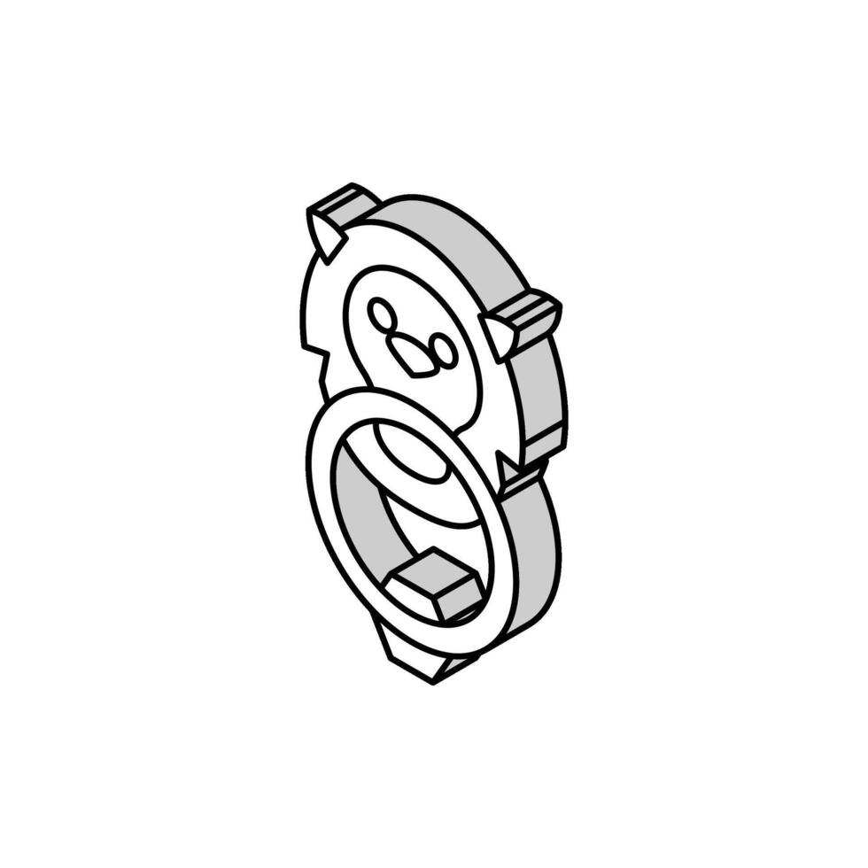 antique hardware hardware furniture fitting isometric icon vector illustration