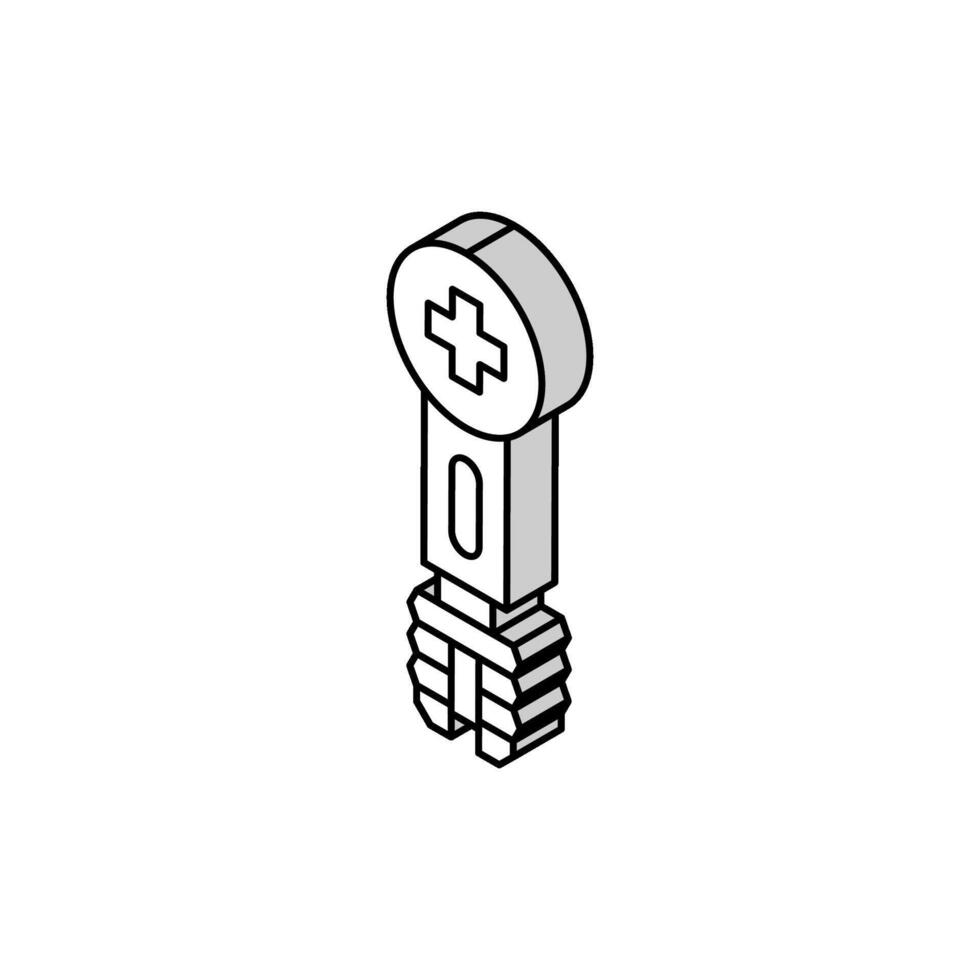 furniture connector hardware fitting isometric icon vector illustration