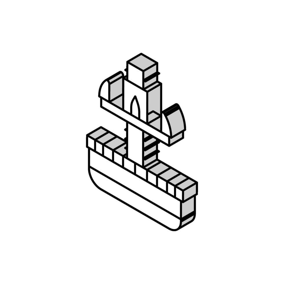 furniture leveler hardware fitting isometric icon vector illustration