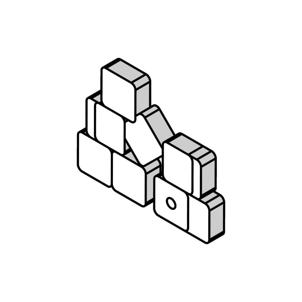 dice game board table isometric icon vector illustration