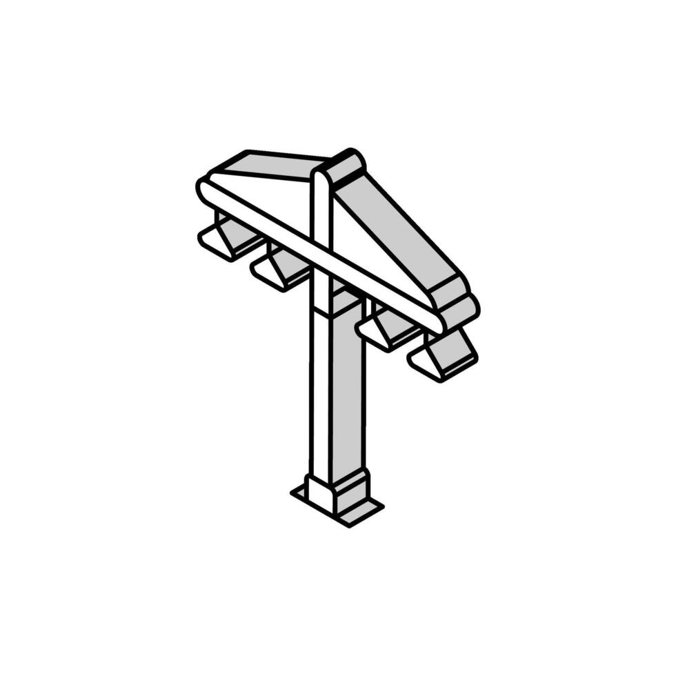 mayypole spinner park kid play isometric icon vector illustration