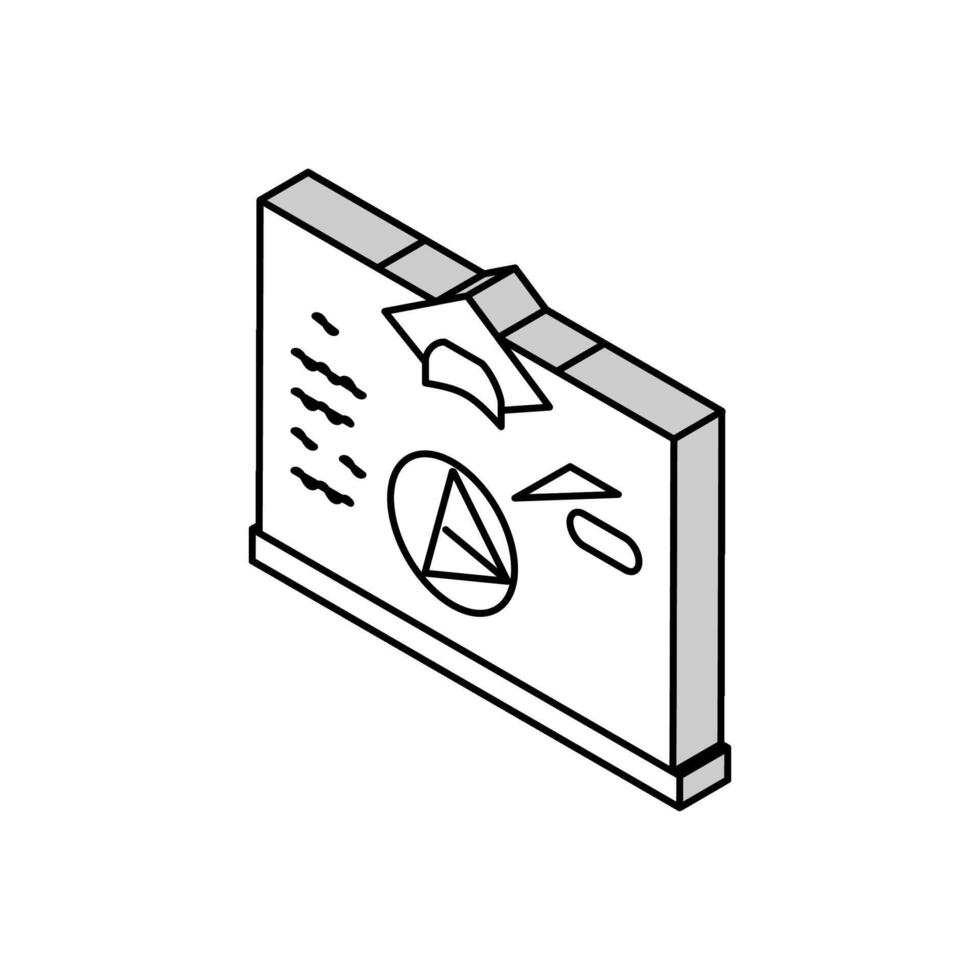 estudiar matemáticas Ciencias educación isométrica icono vector ilustración