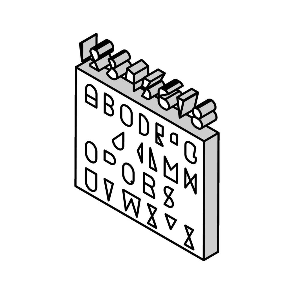 cryptography math science education isometric icon vector illustration