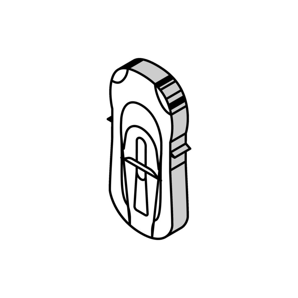 speed car top view isometric icon vector illustration