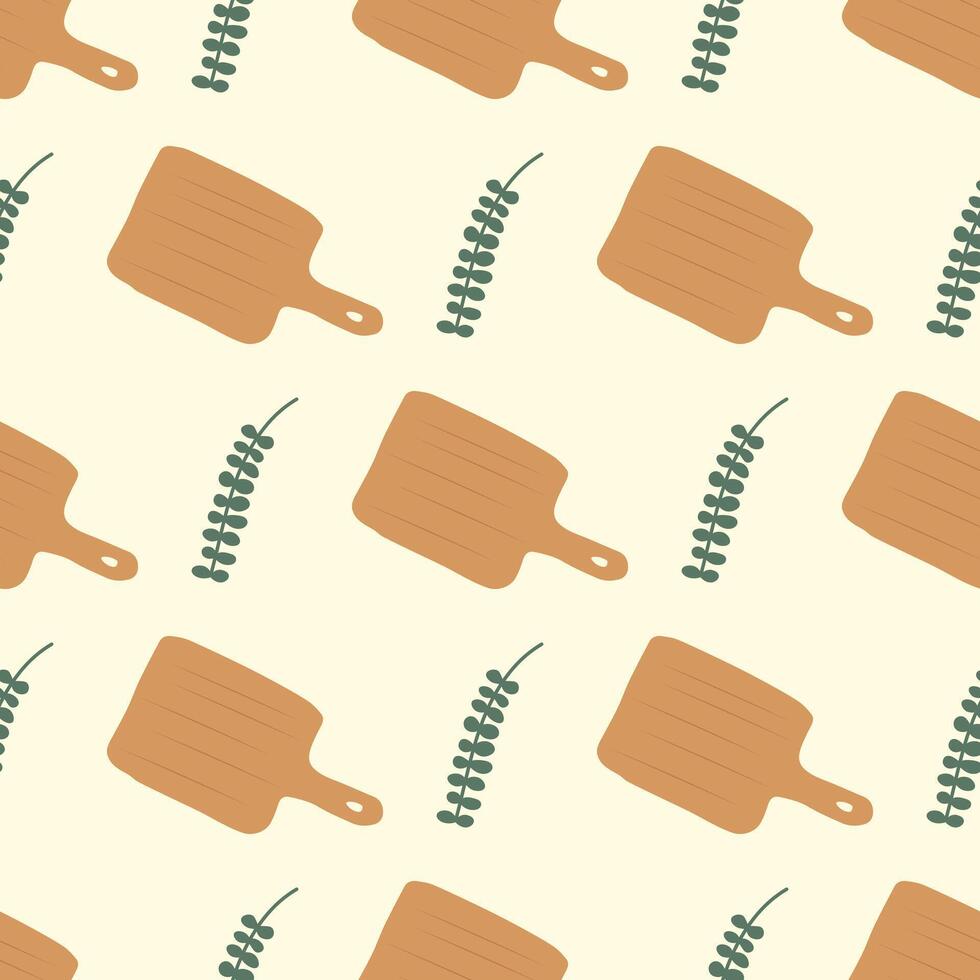 seamless design pattern depicting a cutting board vector