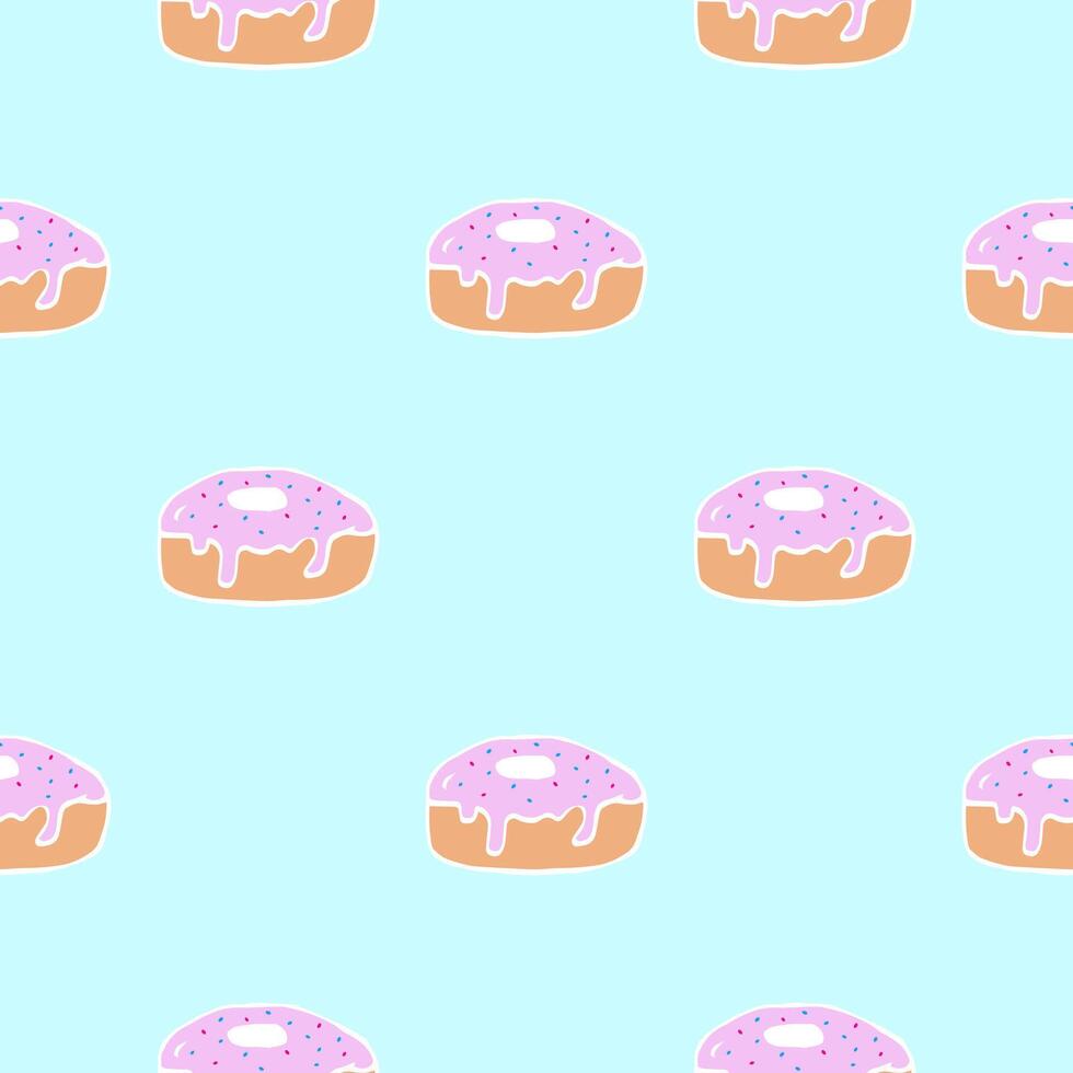 Vector seamless pattern of a pastry dessert. It can be used in the menus of bakeries,restaurants,cafes