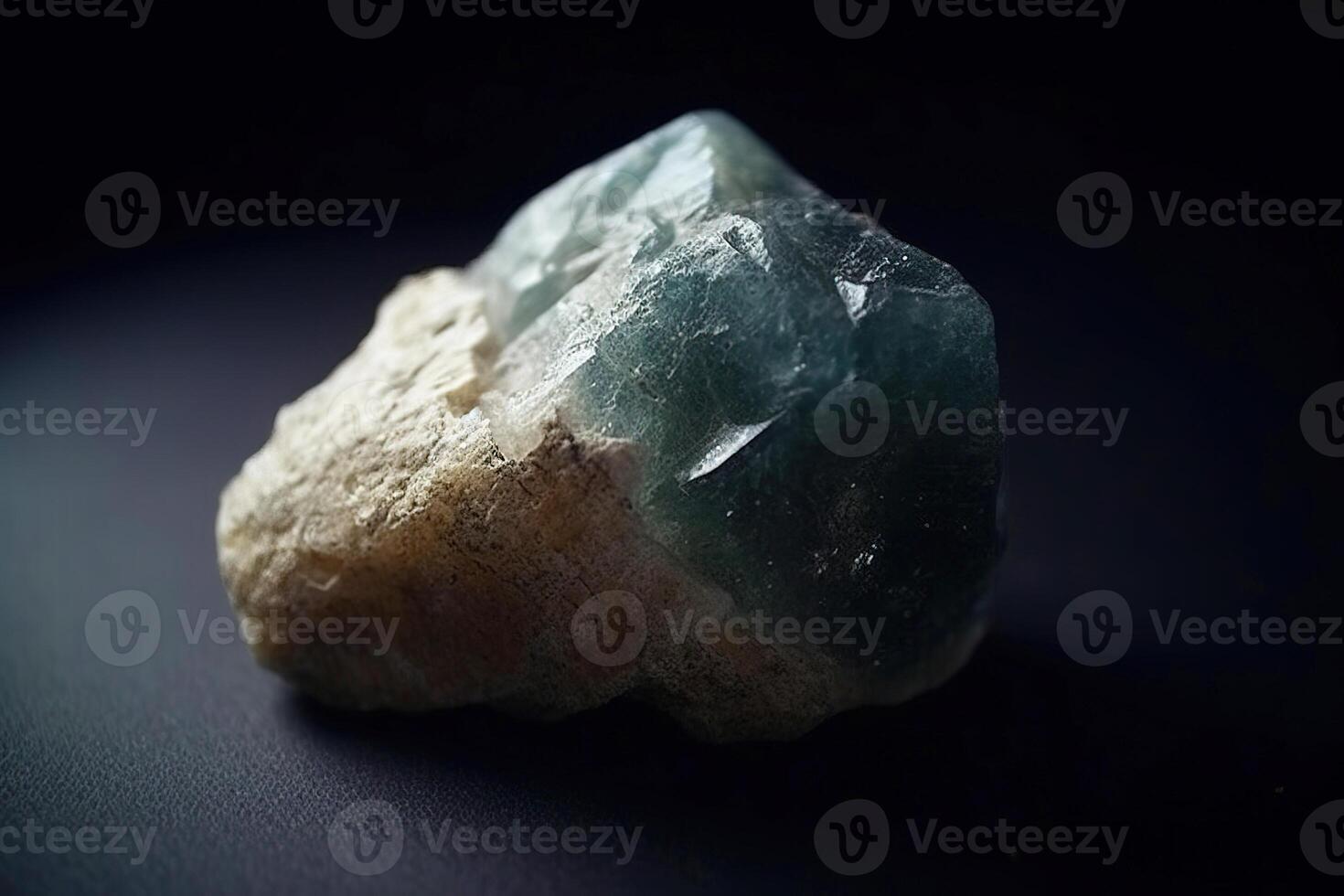 AI generated Beryllonite is a rare precious natural stone on a black background. AI generated. Header banner mockup with space. photo