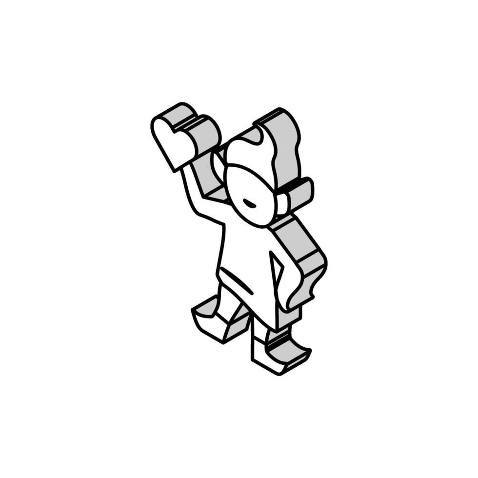 elf little isometric icon vector illustration