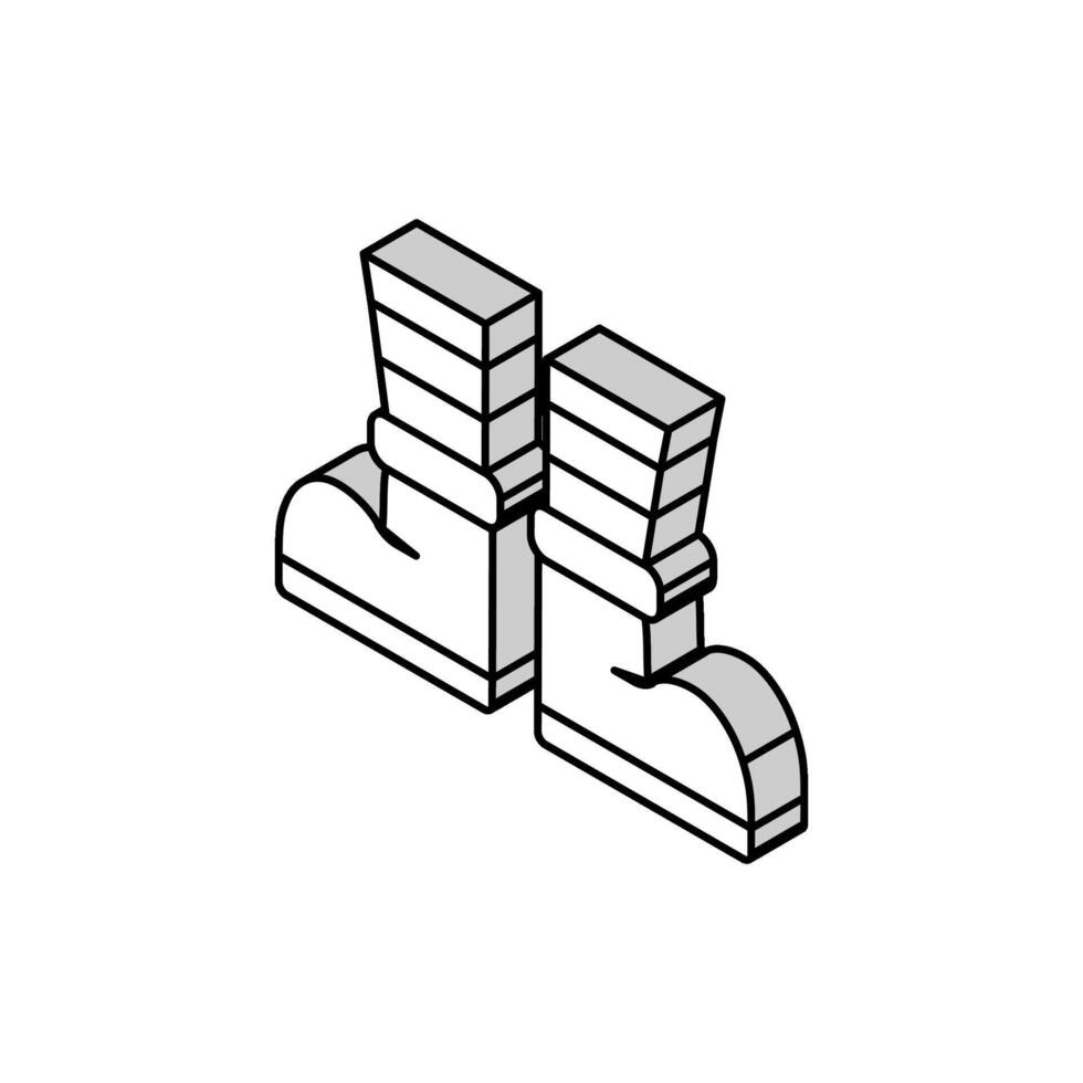 leg feet elf isometric icon vector illustration