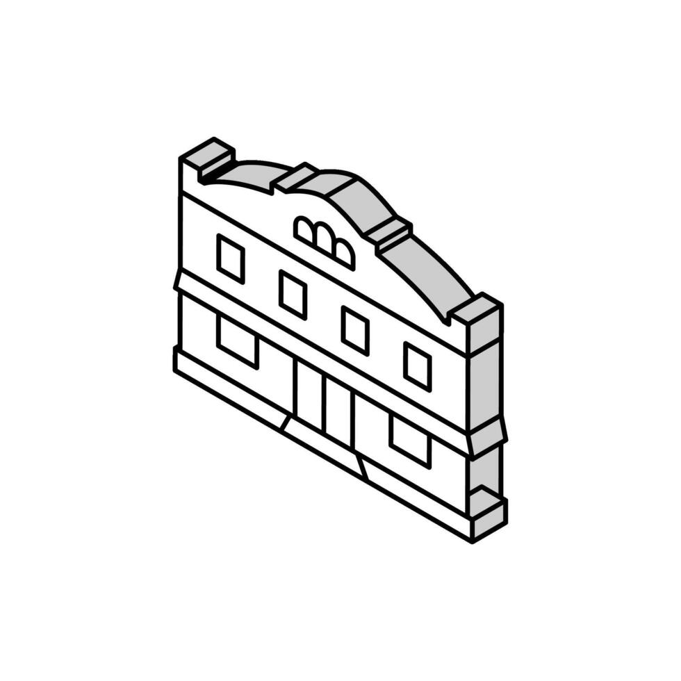 trading post store isometric icon vector illustration