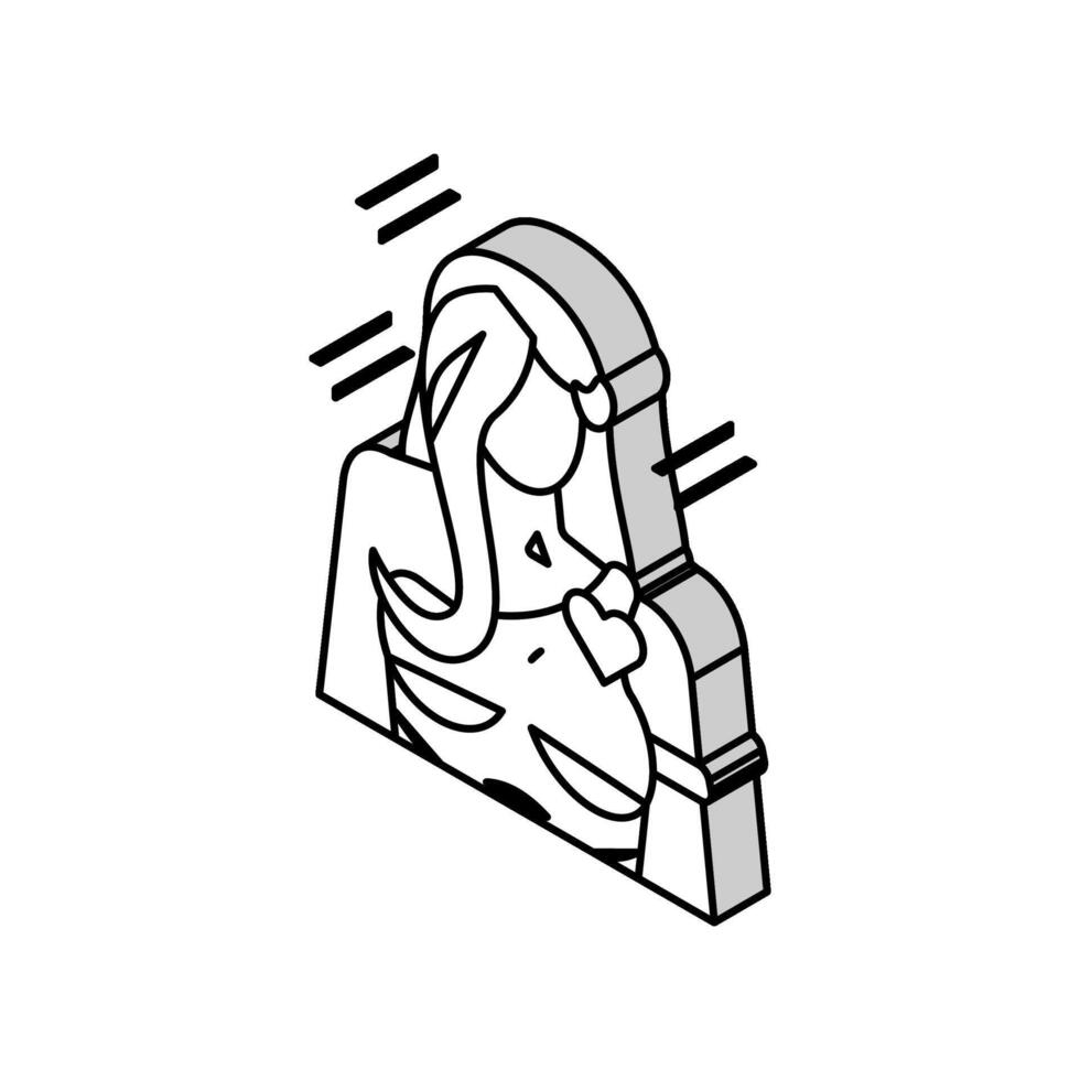 aphrodite greek god mythology isometric icon vector illustration