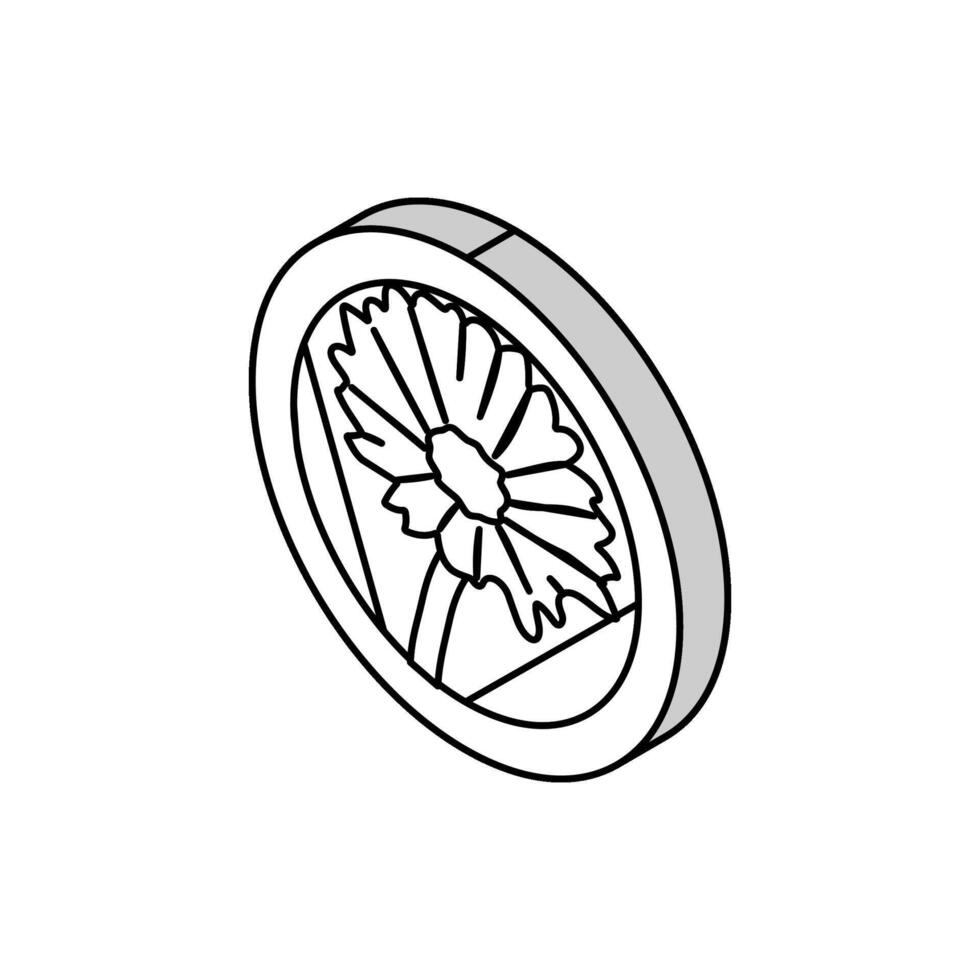 calendula cosmetic plant isometric icon vector illustration