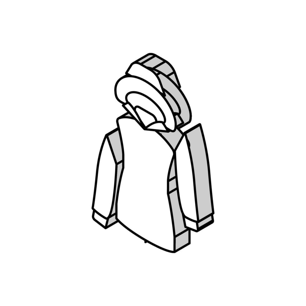 winter coat season isometric icon vector illustration