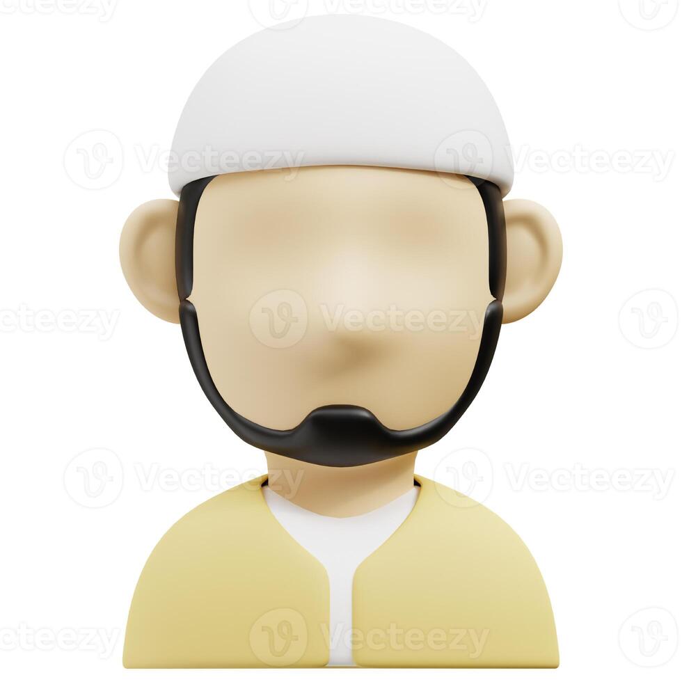 Muslim male 3d icon photo