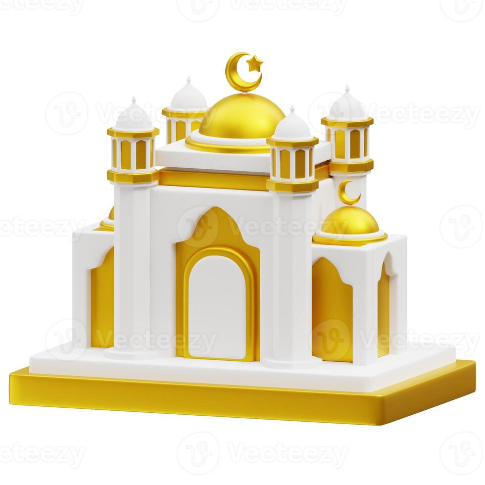 símbolo de mezquita 3d icono vector ilustración foto