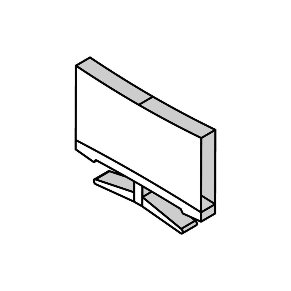 monitor gaming pc isometric icon vector illustration