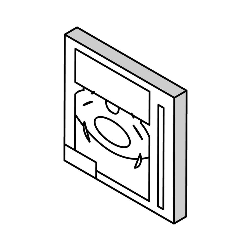 pecho yo examen cirugía isométrica icono vector ilustración