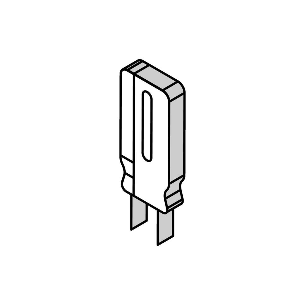 electrolítico condensador electrónico componente isométrica icono vector ilustración