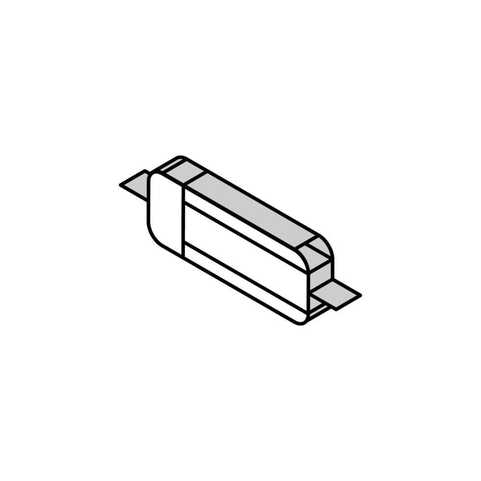 diodo electrónico componente isométrica icono vector ilustración