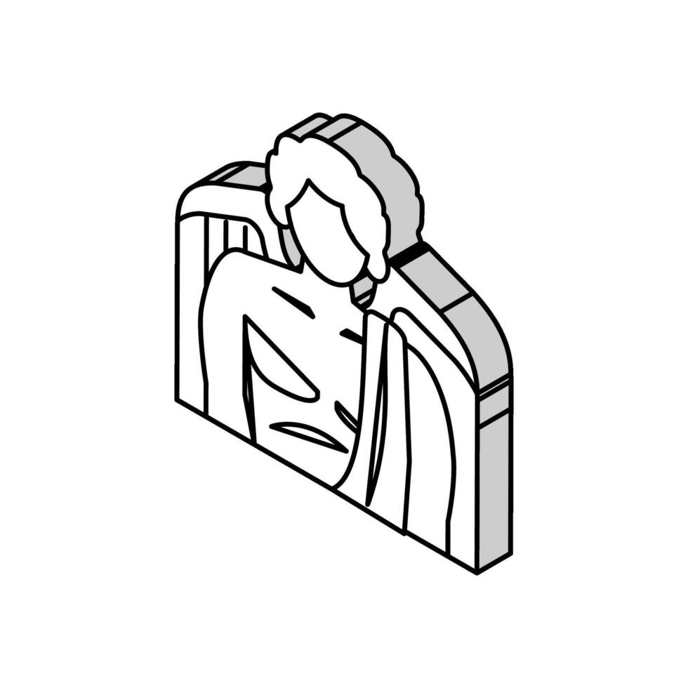 eros greek god ancient isometric icon vector illustration