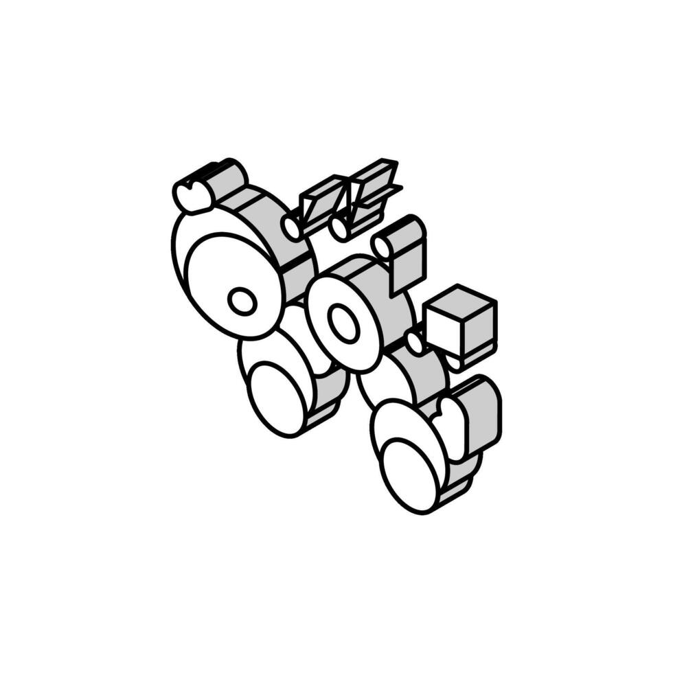 bebé niñito juguete isométrica icono vector ilustración