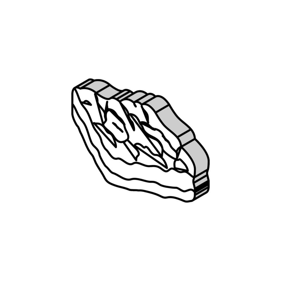 blueberry crumble food snack isometric icon vector illustration