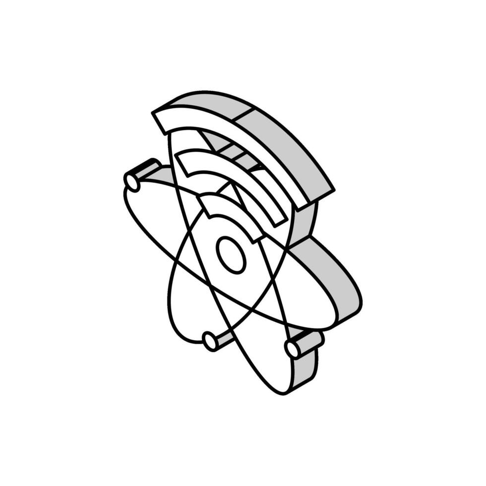 quantum internet future technology isometric icon vector illustration