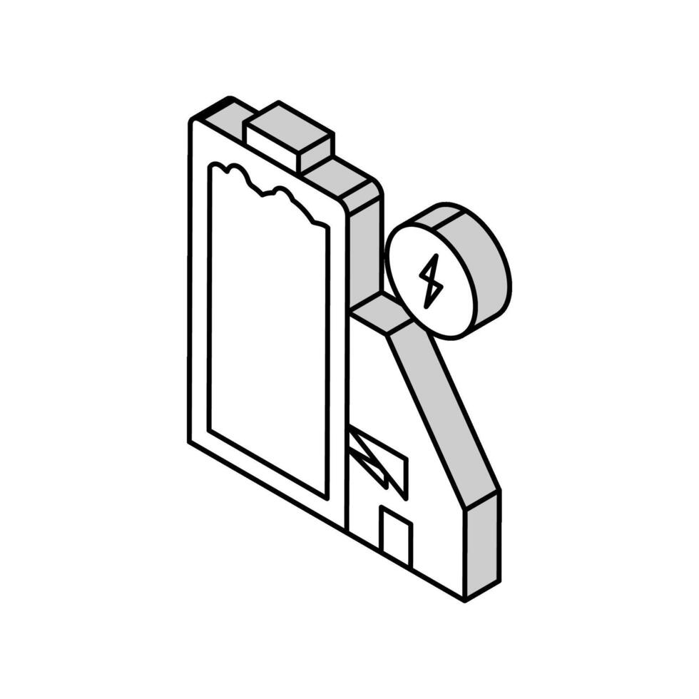 sand batteries future technology isometric icon vector illustration