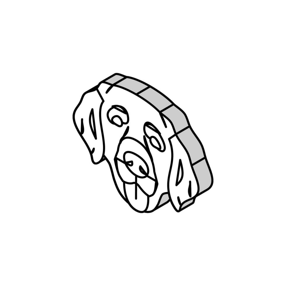 golden retriever dog puppy pet isometric icon vector illustration